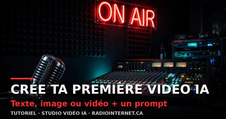 Crée ta première vidéo IA : texte, image ou vidéo + un prompt