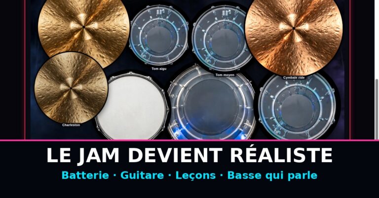 Le Jam devient réaliste : batterie, guitare, leçons — et une basse qui parle