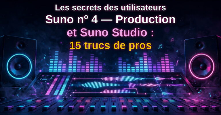 Les secrets des utilisateurs Suno nº 4 — Production et Suno Studio : 15 trucs de pros